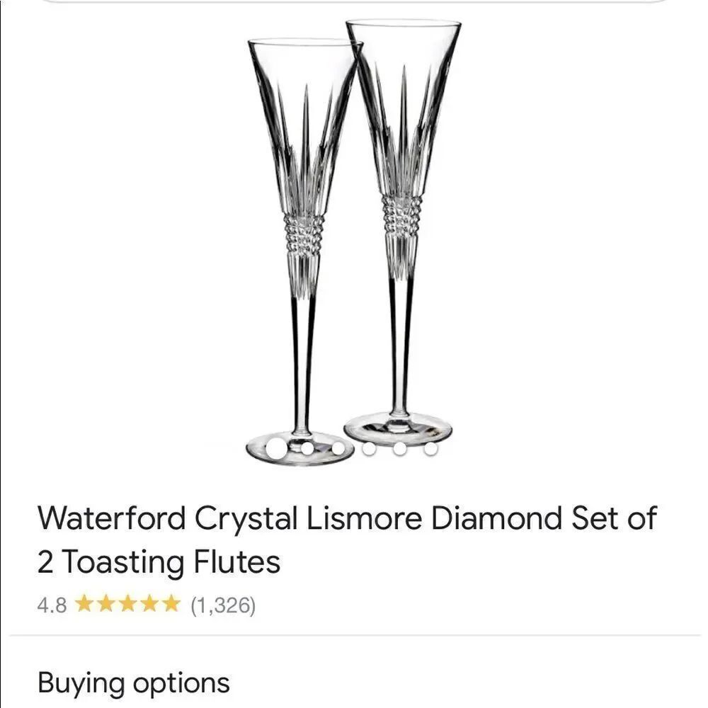 Waterford Lismore toasting flutes (more available)